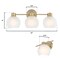 Westinghouse Fixture Wall 60W 3-Light Dorney Champagne Brass Frosted Glassobe Glass 6127700 - alternate 4